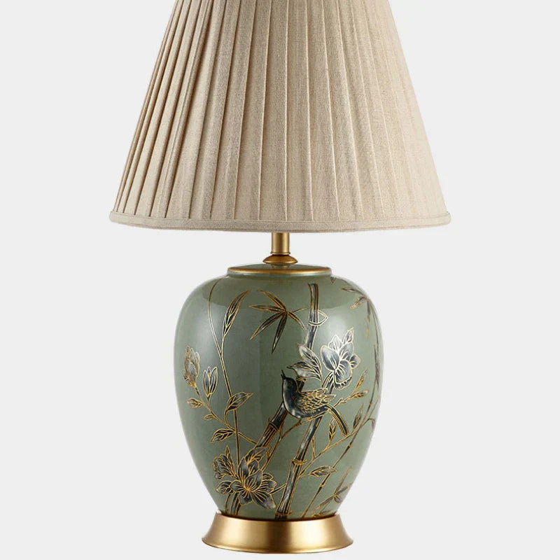 DecorBites™ American Style Ceramic Table Lamp Bedroom Living Room Study Tea Table Lamp
