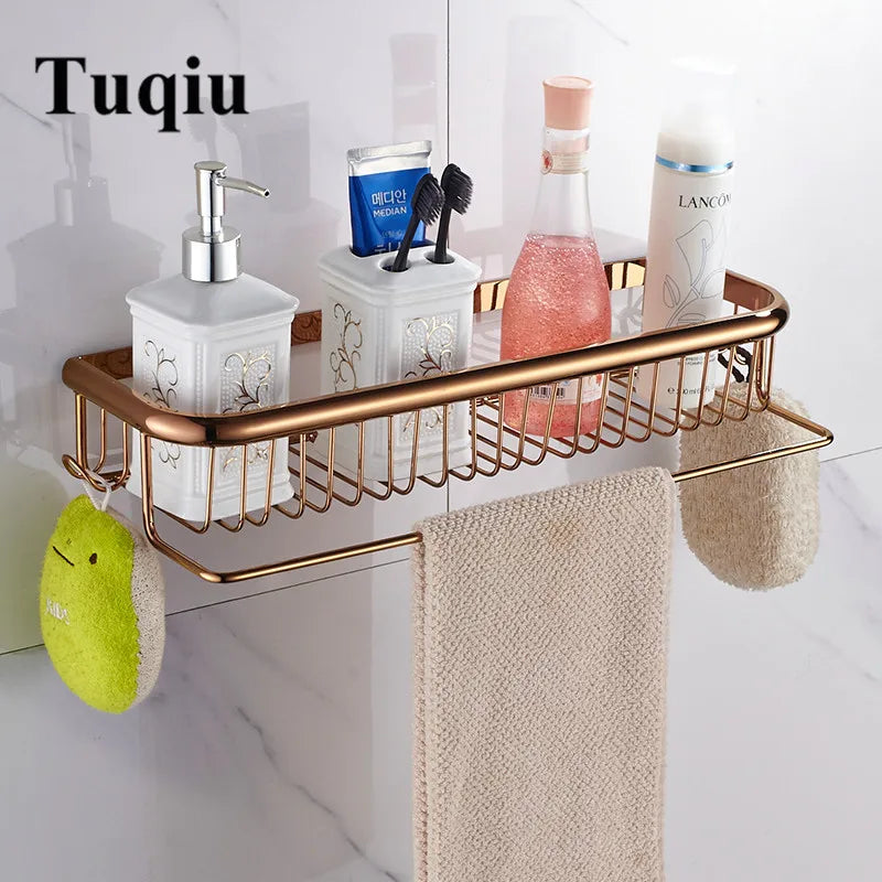 Gold Brass Towel Shelf
