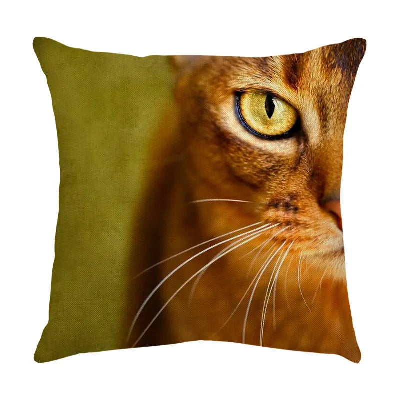 Decorbites™ Süßes Katzen-Sofa-Baumwoll-Leinen-Kissenbezug Polsterbezug Heimdekoration Kissen