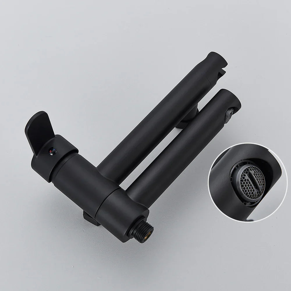 Gold Swivel Tub Faucet Set