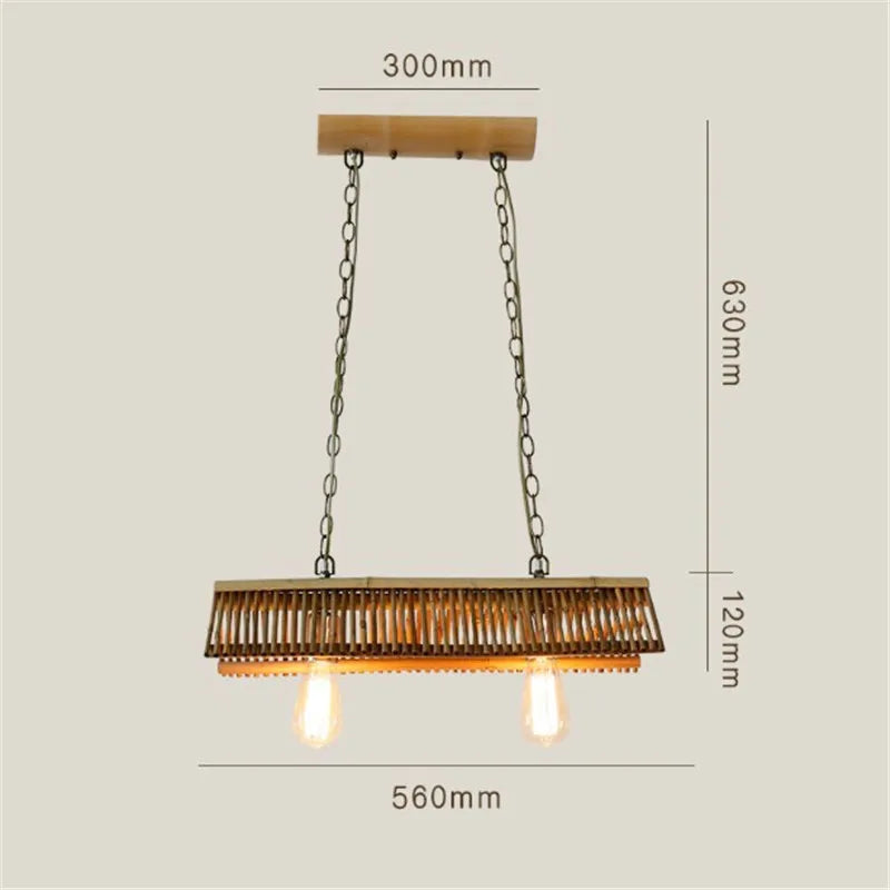 Decorbites™ Bambus-Hängeleuchter: Chinesisches Klassik-Design für Küchen-, Café-, Bar-, Gasthaus- und Restaurantbeleuchtung