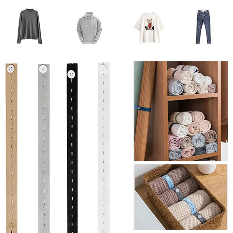 Decorbites™ elastische Bänder Kleiderfaltungs-Organizer-Beutel für Schals, Hemden, Hosen