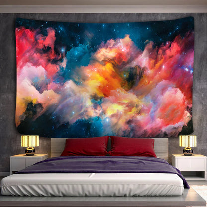 Decorbites™ Galaktisches psychedelisches Weltraum-Gobelin als Wandbehang für hochwertige Boho-Dekoration