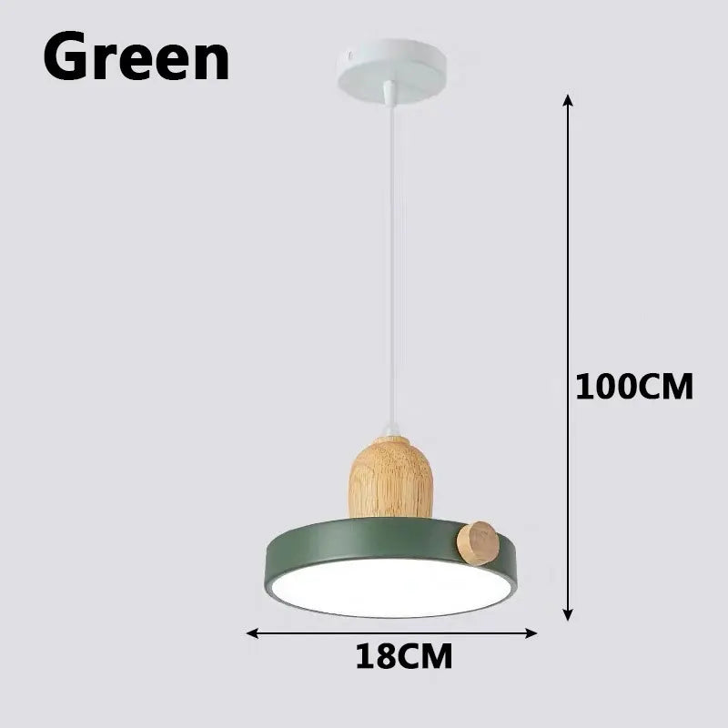 Decorbites™ LED-Holz-Eisen-Hängeleuchte für Arbeitszimmer, Nachttisch – Nordisches modernes Design