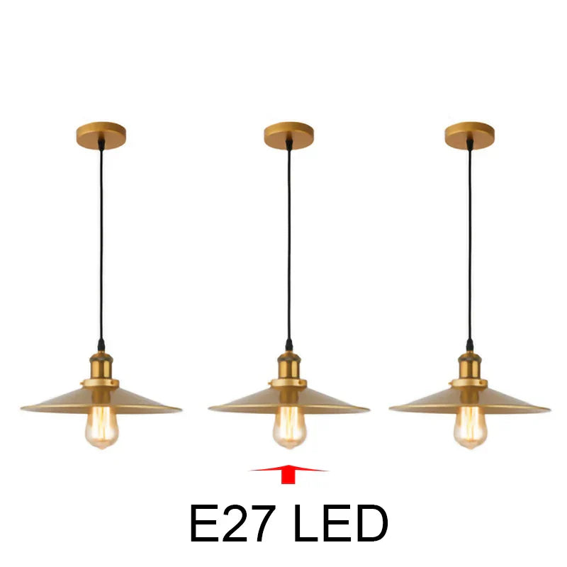 Decorbites™ Gold-Schmiedeeisen-Kronleuchter-Hängeleuchte, E27 LED, nordisch-retro Stil