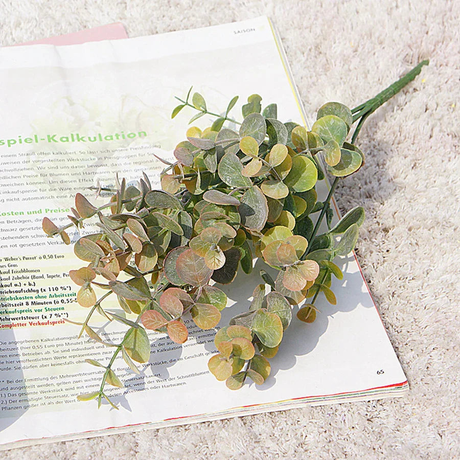 Green Eucalyptus Faux Branch