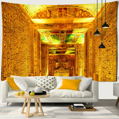 Decorbites™ Ägyptischer Pharao-Teppich Wandbehang – Boho-Hippie-Heimdekoration