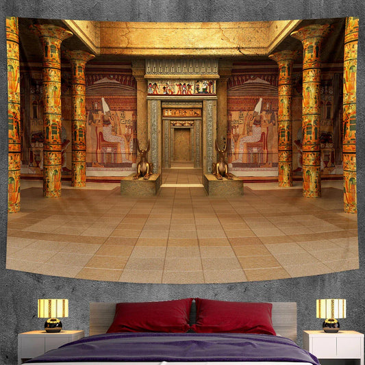 DecorBites™ Egyptian Mural Tapestry Bohemian Home Decor Yoga Mat Sofa Blanket