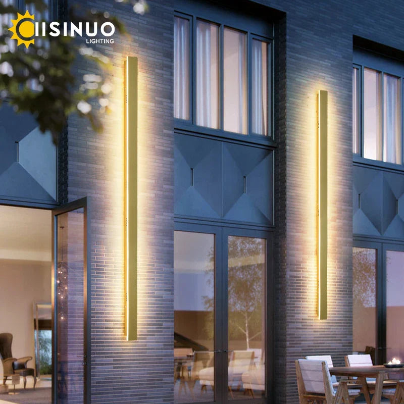 Decorbites™ LED Wandlampe: Wasserdicht, dimmbar, Aluminium, Außenwandleuchte – Gold