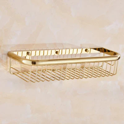 Gold Brass Bathroom Shelf