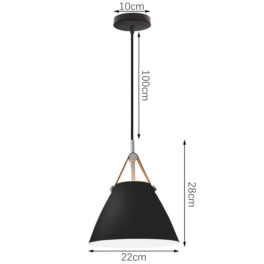 Decorbites™-Leder- und Eisen-Finish-Hängelampe für Küche, Esszimmer und Wohnzimmer