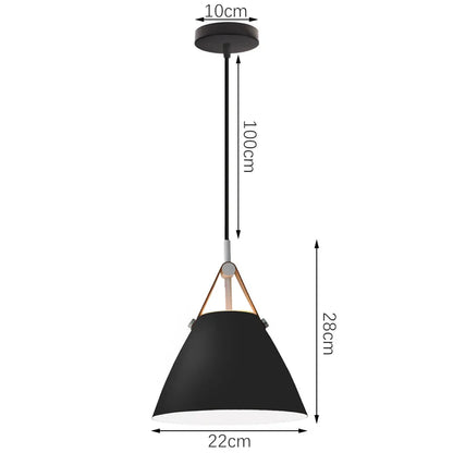 Decorbites™-Leder- und Eisen-Finish-Hängelampe für Küche, Esszimmer und Wohnzimmer