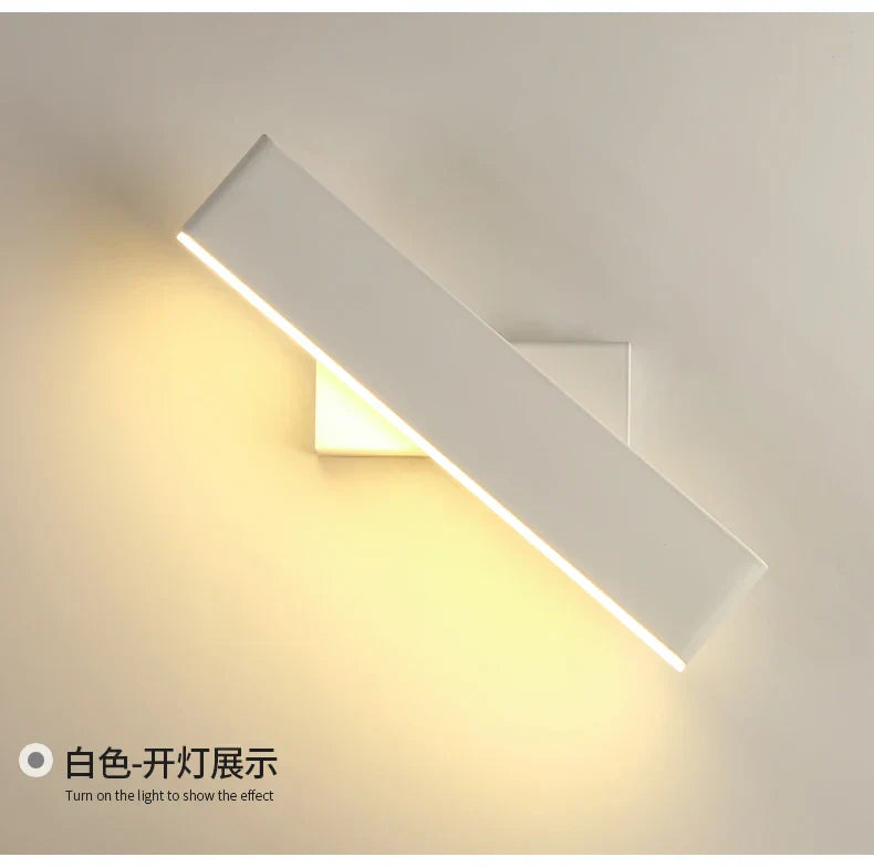 DecorBites™ 360 Degree Rotate Wall Lamp for Bedroom Hotel Bedside Sconce Reading Light