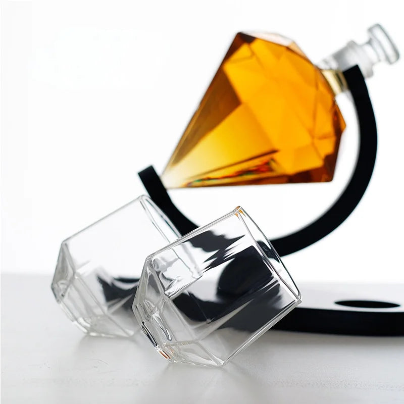 Crystal Globe Whiskey Decanter Set