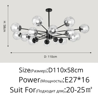 Decorbites™ Glas-LED-Kronleuchter: Moderne Pendelleuchten für Esszimmer, Schlafzimmer und Wohnzimmer