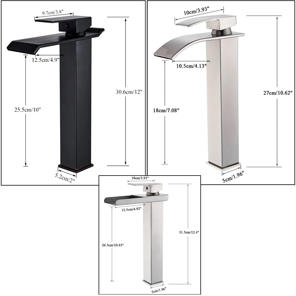 Gold Brass Basin Faucet Sleek Multi-Finish Style