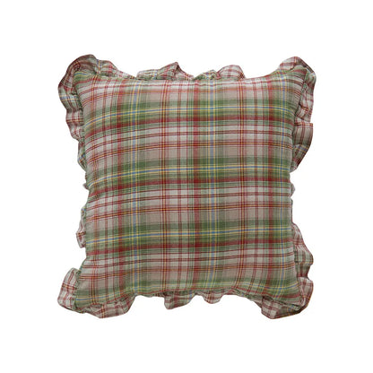 DecorBites™ Cotton Coffee Black Yellow Green Cushion Cover 45x45cm Fringed Skirt Home Decor