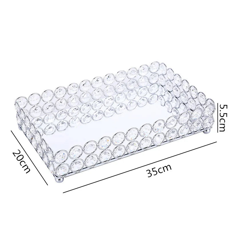 Decorbites™ Kristallglas-Spiegelablage Kosmetik-Schmuck-Organizer-Regal-Aufbewahrung
