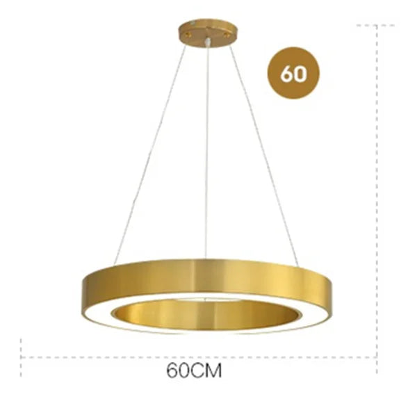 Gold Copper Ring Pendant