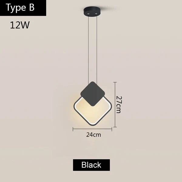 DecorBites™ LED Aluminum Pendant Lamp for Kitchen, Restaurant, Bar, Living Room, Bedroom
