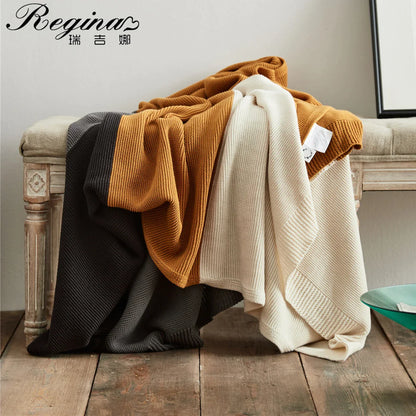 DecorBites™ Knitted Plaid Blanket - Soft and Cozy Home Decor Throw