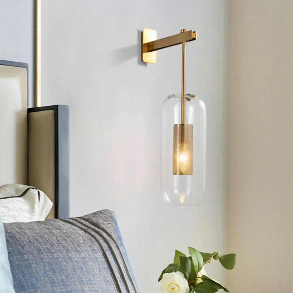Decorbites™ Gold-Glas-Wandlampe: Postmoderne E14-Industrielle Wandlampe für die Einrichtung des Zuhauses