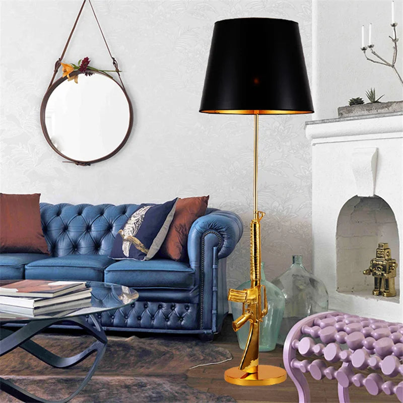 Gold Resin Floor Lamp
