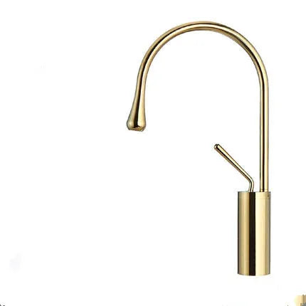 DecorBites™ Brushed Gold Basin Faucet Hot Cold Swivel Sink Water Crane