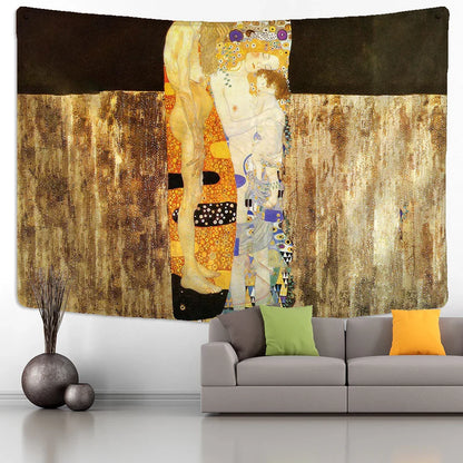 Decorbites™ Goldener Kuss Ölgemälde-Teppich Wandbehänge Kunstdecke