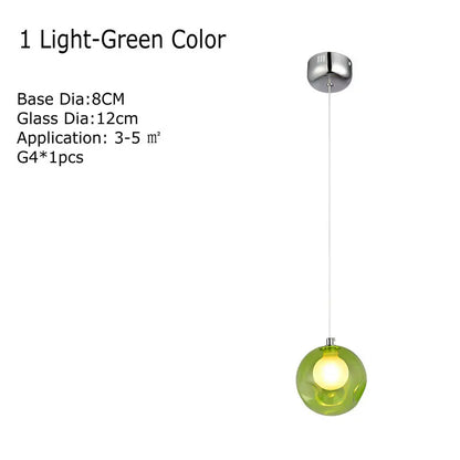 Decorbites™ Klar-Glas-Lüster mit bunten Wandlampen, LED-Hängeleuchte für Wohnzimmer und Kinderzimmer