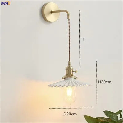 Decorbites™ Japanische Keramik-Hängeleuchte Kupfer Vintage Nordisches Lampenarmatur für Heimdekoration