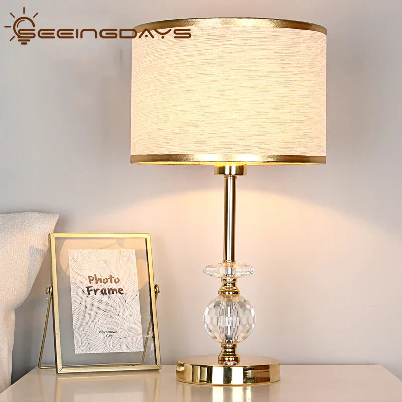 DecorBites™ Crystal Ball Table Lamp | Modern European Design