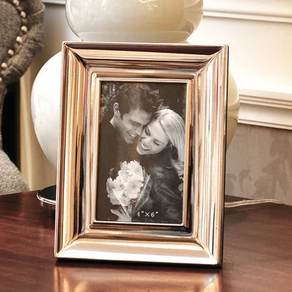 DecorBites™ Crocodile Leather Modern Photo Frame for Living Room Decor & Gifts