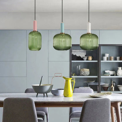 DecorBites™ Green Pumpkin Glass Pendant Lights for Kitchen Island, Restaurant, Bedroom - DIY CombinationStringBuilder.limit(180).toString()