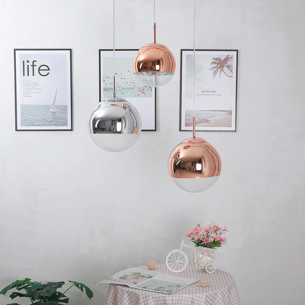Decorbites™ Glasball-Elektroplattier-LED-Hängeleuchte für Küche, Wohnzimmer und Schlafzimmer