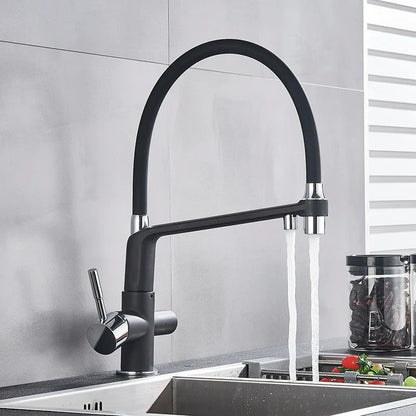Decorbites™ Zweispundenduschfilter-Wasserhahn mit 360°-Drehung - Küchenmischbatterie