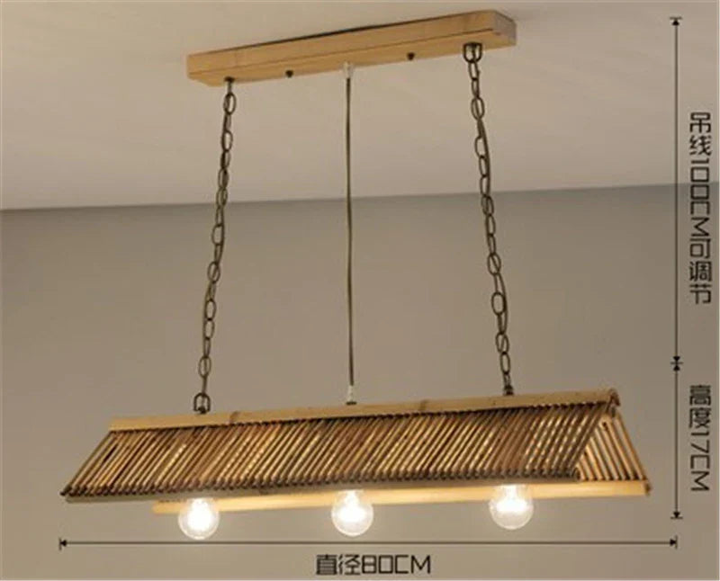 Decorbites™ Bambus-Hängeleuchter: Chinesisches Klassik-Design für Küchen-, Café-, Bar-, Gasthaus- und Restaurantbeleuchtung