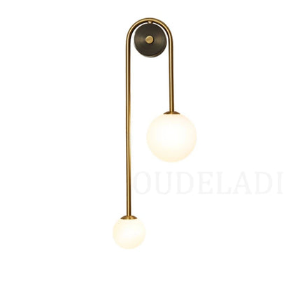 DecorBites™ Glass Ball LED Wall Light Modern Brass Decor for Bedroom Living Room