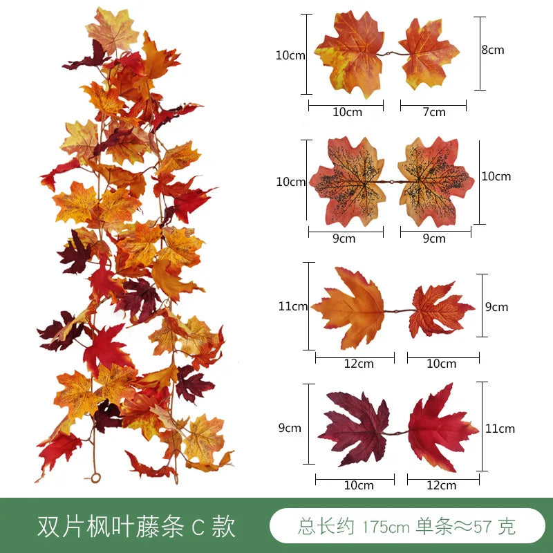 DecorBites™ Harvest Home Décor: Pumpkin, Pine Cone, Maple Leaf, Vine Hanging Decoration