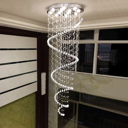 Decorbites™ Kristall-Leuchter: Moderne spiralförmige Wohnzimmerbeleuchtung für Treppenlampe, Schlafzimmer, Hotelfoyer