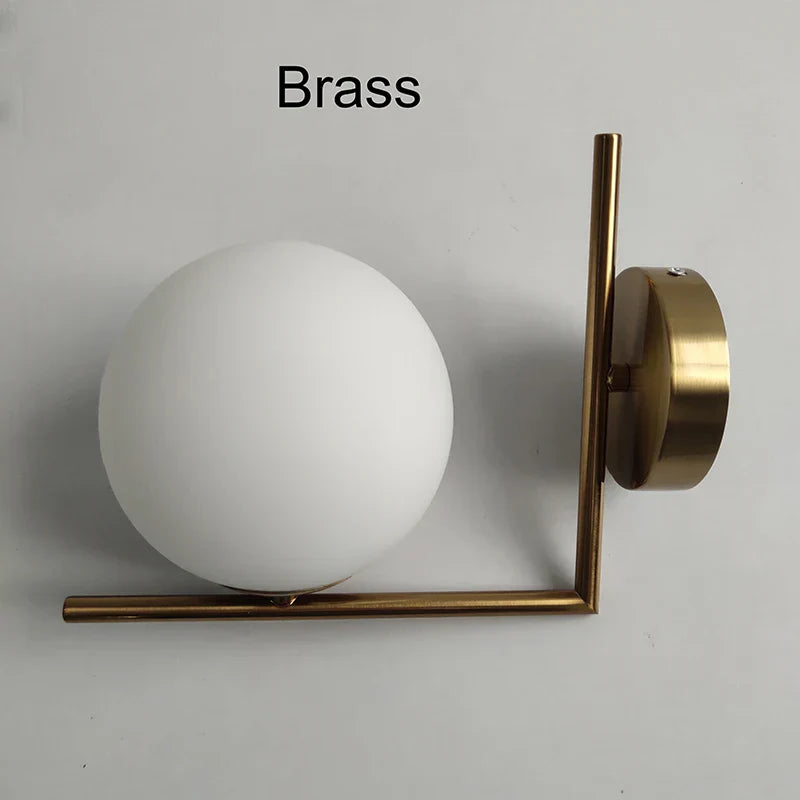 Decorbites™ Goldene Glas-Kugel-Wandleuchte LED Runde Kugel-Wandlampe