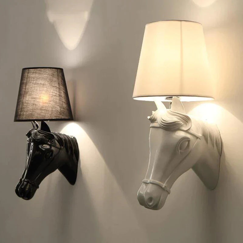 Decorbites™ Pferde-Wandlampe: Retro-Harzleuchte für Wohnzimmer, Schlafzimmer oder Hotelflure