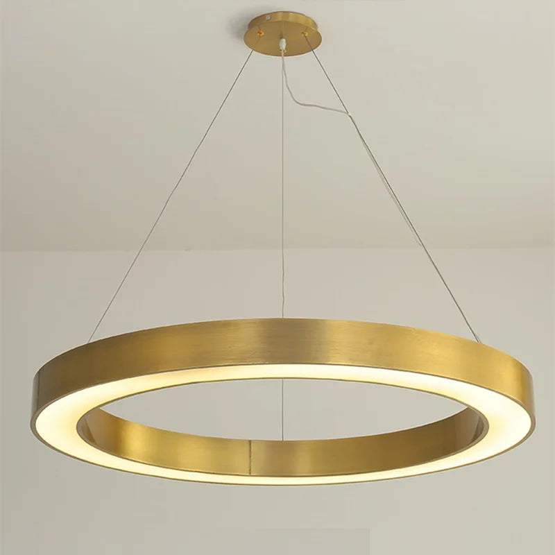 Gold Copper Ring Pendant