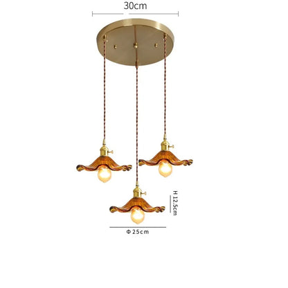 DecorBites™ Green Glass Hanging Light: Modern LED Pendant Lamp for Living and Dining Room