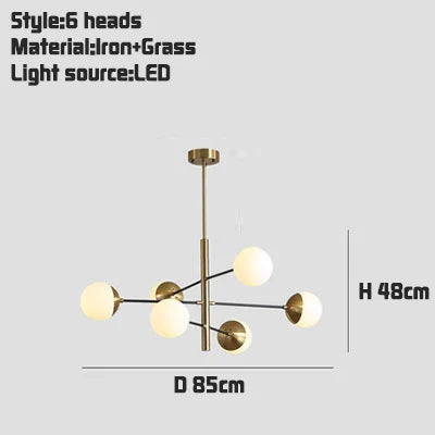 Decorbites™ Golden Glass Magic Bean Kronleuchter: Moderner Luxus für Wohnzimmer & Esszimmer