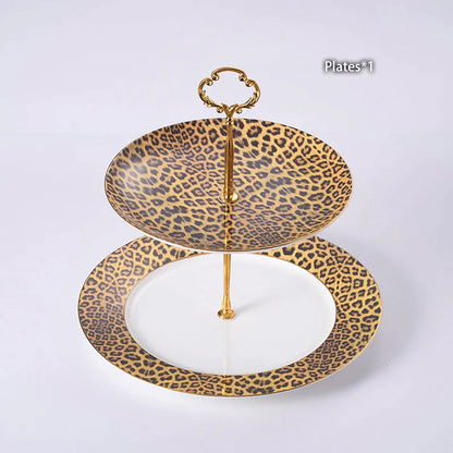 DecorBites™ Leopard Print Bone China Coffee Set Tea Pot Cup Luxury Porcelain Drinkware