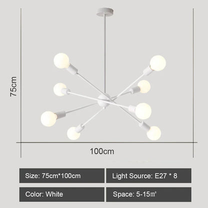 Decorbites™ LED-Deckenleuchter: Modernes & Industrielles Sputnik-Design für Wohnzimmer & Schlafzimmer