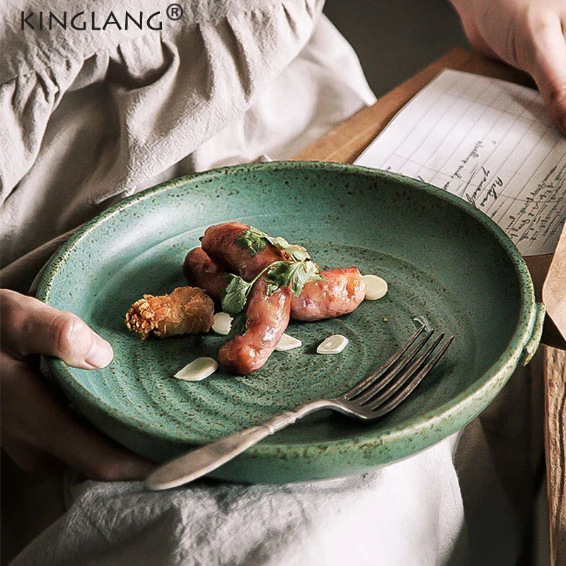 Decorbites™ Japanischer Stil Keramisches Rundes Teller - Restaurantqualitäts Geschirr