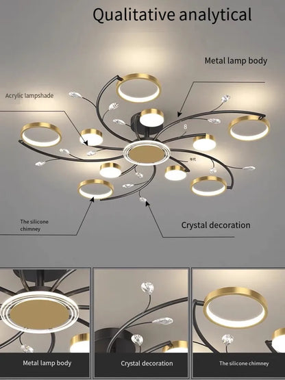 Decorbites™ LED-Kronleuchter: Stilvolle Innenbeleuchtung für Schlafzimmer, Wohnzimmer, Esszimmer