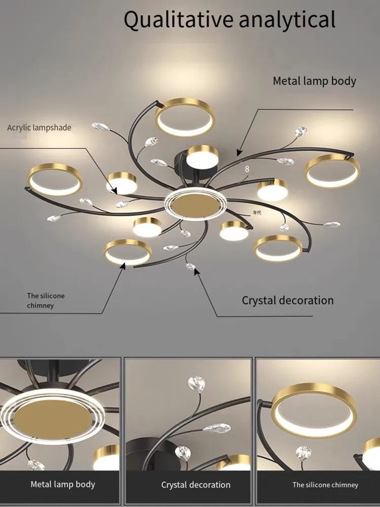 Decorbites™ LED-Kronleuchter: Moderne Innenbeleuchtung für das gesamte Haus – für Schlafzimmer, Wohnzimmer und Esszimmer